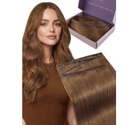 Fshine Butterfly Weft Real Human Hair Extensions,Copper Hair Extensions,20 Inch 50 g Color Red Brown 330,Seamless Invisible Weft,Soft and Smooth Texture,Great for Everyday Looks