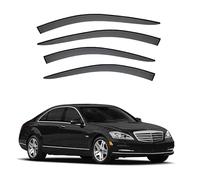 FSHWQR 4pcs Wind Deflector Windshield for Mercedes-Benz S Class LWB MK5-W221 2006-2009 2010 2011 2012 2013, Window Wind Deflector Visor Reduce Wind Turbulence Tinted in Channel Accessories