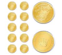 fshxj 10 Pcs Gold Kids Commemorative Coin Set - Celebrates Teeth Loss & Receives the Tradition of Teeth Fairy, Perfect for Boys and Girls