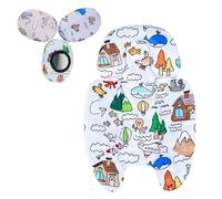 FSINWV Newborn Insert and 3Pcs Replacement Toy Balls for Mamaroo, Breathable Reversible Infant Insert Compatible with Mamaroo Baby Swing & RockaRoo, Head & Body Support, Machine Washable