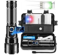 Fsiviim Ultra Powerful 1,000,000-Lumens LED Rechargeable Tactical Flashlight, Long Range, 5 Lighting Modes, Zoomable for Camping