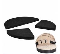 FSJITF Outdoor Round 66" Daybed Replacement 4 in 1 Cushion Cover(Black)