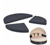FSJITF Outdoor Round 66" Daybed Replacement 4 in 1 Cushion Cover,Grey