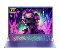 Fsjun 16" Purple Laptop, 12th Gen Alder Lake N95 CPU up to 3.4 GHz, 12G LPDDR5 RAM, 1TB NVMe SSD (Expandable to 4T+512G SD), 2K FHD IPS Screen, Color Backlit KB, Notebook for Travel/Work/Study