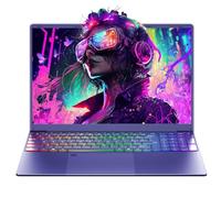 Fsjun 16'' Purple Laptop, 16GB RAM, 1TB SSD, 2K IPS Display, Core i7-6500U | CPU up to 3.1 GHz, 1920 x 1200 FHD Screen, Backlit Keyboard, Fingerprint Reader, Student Notebook for Business Travel Work