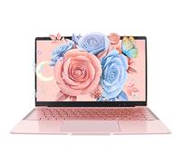 Fsjun Ultra Thin and Portable 14" Rose Gold Laptop, 4-core J5005 processor (up to 2.8GHz), 8GB RAM, 128GB SSD, Win11 Pro, Office 2024, webcam, HDMI, WiFi, BT, USB 3.0, For Travel, Work, Study