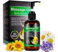 FSLHCY Massage Oil for Sore Muscle, Joint Pain Relief, 250ml Massage Oils for Massage Therapy Relaxing Moisturizing Body Oil for Men and Women