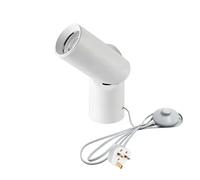 FSLiving 12W LED Accent Uplight with Plug-in On/Off Switch,Modern White Spotlight with 1.8m Cord, Handheld Sized Portable Spot Light for Plant,3000K Warm White Light- BD3026