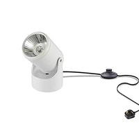FSLiving 7 Wattage LED Accent Uplight with Plug-in Foot Control On Off Switch， Handheld Sized Portable Spot Light, White