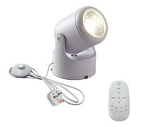 FSLiving 7W Dimmable LED Accent Uplight with White Foot Switch for Loft Gallery Exhibition Spotlight,Spot Light Indoor with Remote for Plant Artwork