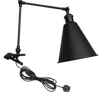 FSLiving Clip on Reading Light, Dimmable Swing Arm Desk Lamp, Industrial Clamp Lamp for Reading Bedside Bookshelf Office(TD0612-0132)