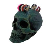 FSLLWGWG Guitar Pick Holder, Heavy Metal Decor Storable 21 Picks Storage, Geometric Skull Music Accessory Gift for Guitarist Punk Gothic Rock Lovers (B)