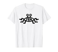 FSM Flying Spaghetti Monster Black Logo Atheism Value Graphic T-Shirt