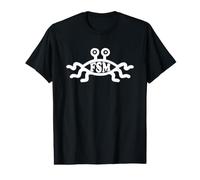 FSM Flying Spaghetti Monster White Logo Atheism Gift Value Graphic T-Shirt