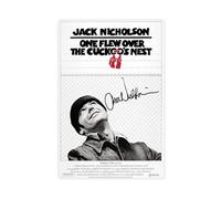 FSMFBGD A Cuckoo's Nest Movie Poster Signed by Jack Nicholson Canvas Poster Wall Art Decor Print Picture Paintings for Living Room Bedroom Decoration 12x18inch(30x45cm)