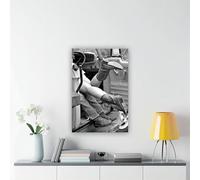 FSMFBGD Cowgirl Romance in The Car Canvas Poster Wall Art Decor Print Picture Paintings for Living Room Bedroom Decoration 20x30inch(50x75cm)