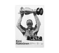 FSMFBGD Kimi Raikkonen Poster Digital Modern Wall Art Canvas Poster Wall Art Decor Print Picture Paintings for Living Room Bedroom Decoration 16x24inch(40x60cm)