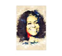 FSMFBGD Michelle Obama Canvas Poster Bedroom Decor Landscape Office Room Decor Gift 20x30inch(50x75cm)