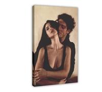 FSMFBGD Monica Bellucci And Vincent Cassel in The Apartment Canvas Poster Wall Art Decor Print Picture Paintings for Living Room Bedroom Decoration 20x30inch(50x75cm)