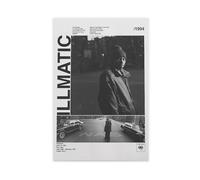 FSMFBGD Nas Illmatic Poster 90s Hip Hop Canvas Poster Wall Art Decor Print Picture Paintings for Living Room Bedroom Decoration 08x12inch(20x30cm)