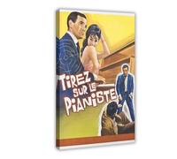 FSMFBGD Shoot The Piano Player Canvas Poster Wall Art Decor Print Picture Paintings for Living Room Bedroom Decoration 12x18inch(30x45cm)