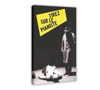 FSMFBGD Shoot The Piano Player Canvas Poster Wall Art Decor Print Picture Paintings for Living Room Bedroom Decoration 24x36inch(60x90cm)