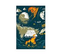 FSMFBGD Star Wars Movie Posters Return of The Jedi Canvas Poster Bedroom Decor Landscape Office Room Decor Gift 12x18inch(30x45cm)