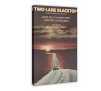 FSMFBGD Two Lane Blacktop Movie Poster Canvas Poster Wall Art Decor Print Picture Paintings for Living Room Bedroom Decoration 16x24inch(40x60cm)