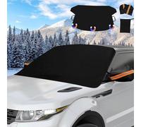 FSMFDC Windscreen Cover for Dacia Nova/Supernova/Sandero/Sandero Stepway/Solenza 2000-2022 2023 2024, Front Windshield Cover for Cars Frost Guard Anti Ice Waterproof Car Accessories,Black