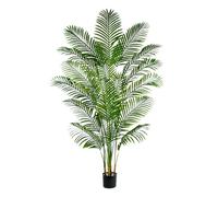 FSOHOI Artificial Areca Palm Tree, 6FT Fake Indoor Plant with Black Pot | 18 Leaves Large Faux Palm Tree | Lifelike Tropica Artificial Palm Plants | Home, Living Room & Office Decor