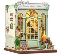 Fsolis Book Nook, 3D Wooden Puzzles Book Nook Kit, Diy Miniature House Kits for Adults, Bookshelf Decor Gifts (Champs-Élysées Florist)
