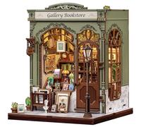 Fsolis Book Nook Kit - DIY Craft Set - Miniature Diorama for Bookshelf as Desk & Room Decoration | 3D Wooden Model for Building, Personalised Gift for Adults and Teenagers (Gallery Books)