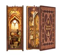 Fsolis Book Nook Kit - DIY Miniature Dollhouse - Booknook with LED Light, 3D Wooden Puzzle Bookend for Adults and Teen, Bookshelf Decor Creative Gift (Sailing Memory)