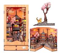 Fsolis Book Nook Kit-Twilight Sakura Path,Miniature Japanese