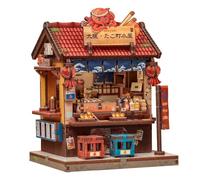 Fsolis Mini Book Nook Kit - Miniature for Bookshelf Decor (Osaka Takoyaki)