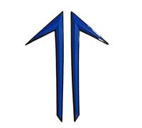 FSorce 2Pcs Rubber Car Front/Rear Bumper Protector Strip Edge Guard Corner Stickers Decoration Scratch Auto Accessories(Blue)