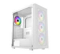 FSP M220 Tempered Glass Mid Tower PC Gaming Case with 4x 120mm ARGB Fa