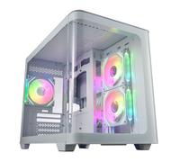FSP S380 ARGB Dual Chamber MicroATX Tempered Glass PC Gaming Case with