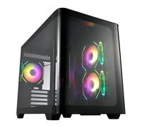 FSP S380, Dual Chamber microATX Tower, Tempered Glass, Reverse Connection, 3x 12