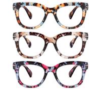 Fsread Oversized Reading Glasses For Women Blue Light Blocking Computer Readers Spring Hinge Retro +1.5