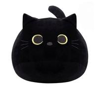 FSRONGXI Black Cat Plush, 20cm Cat Plush Pillow Gifts for Kids Girls