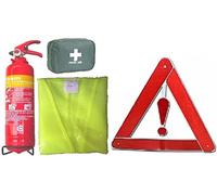 FSS UK Plus CAR/Vehicle FIRE Safety Pack 2. 1 Litre AFF Foam FIRE Extinguisher CE Marked with 5 Year Warranty & 1ST AID KIT, HI VIZ Vest and Reflective Triangle. All Vehicles