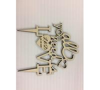 FSSS Ltd All you need is love Beatles personalised engraved Mr & Mrs cake topper wedding keepsake heart (PLYWOOD)