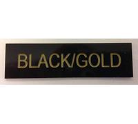 FSSS Ltd Beware dog running loose engraved acrylic laminate sign 150x50x2mm (BLACK/GOLD)