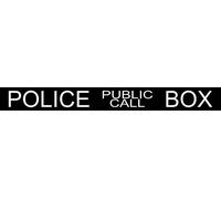 FSSS Ltd Dr Who police public call box phone booth tardis vinyl sign science fiction (400X56mm)