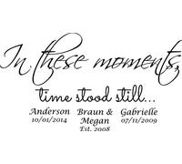 FSSS Ltd IN THESE MOMENTS TIME STOOD STILL SP WALL ART MARRIED FAMILY CHILDREN STICKER (150cm)