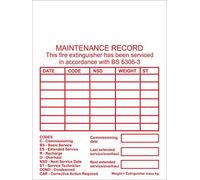 FSSS Ltd PERSONALISED FIRE EXTINGUISHER PRINTED MAINTENANCE ENGINEER PAPER LABELS COMPLIANT (1,000)