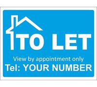 FSSS Ltd Property to let sign board Personalised x 1 ***THIS BOARD IS PRINTED ON ONE SIDE ONLY***