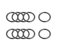 FSSTUD 10 Pcs 1.5 Inch Large Metal Spring O Rings Keychain Ring Round Carabiner Clips Key Ring Snap Hooks Carabiner Keyring Clasps Bag Strap Connector Hardware for Purses Gun Black
