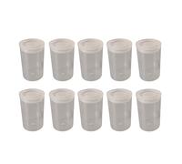 FSSTUD 10 Pcs Clear Plastic Film Canister Holder Film Roll Container Case Empty Camera Reel Storage with Caps Pill Organizer